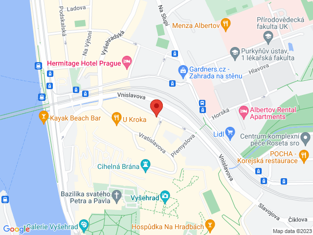 Google map: Neklanova 18, Praha 2